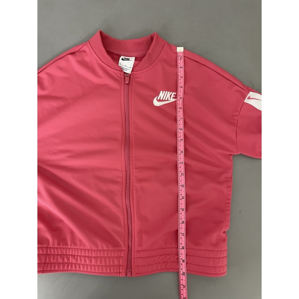 Nike Girls Track Jacket Youth XL Sports Pink Embroidered Logo - Picture 10 of 11